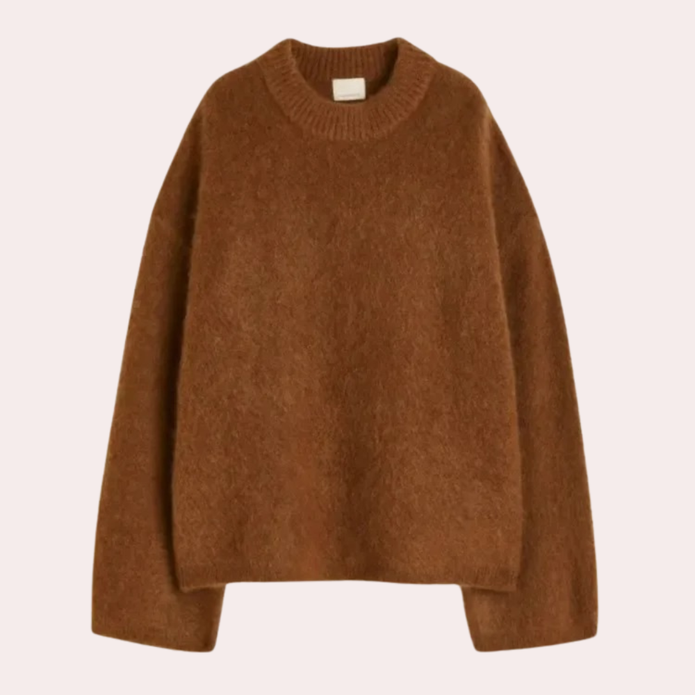Evelyn Oversized Sweater | Crewneck Long Sleeve Sweater