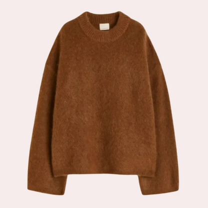 Evelyn Oversized Sweater | Crewneck Long Sleeve Sweater