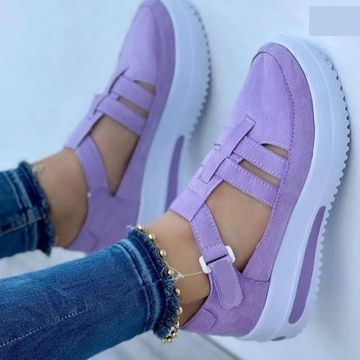 Women's open sandals – Platform sole – Breathable comfort – Strappy design