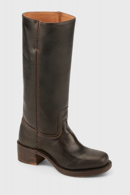 Teresa Leather Knee-High Boots | Heeled Knee-High Boots