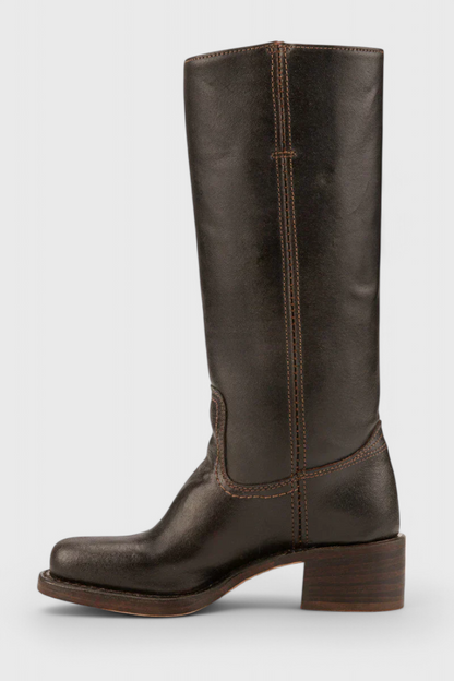 Teresa Leather Knee-High Boots | Heeled Knee-High Boots
