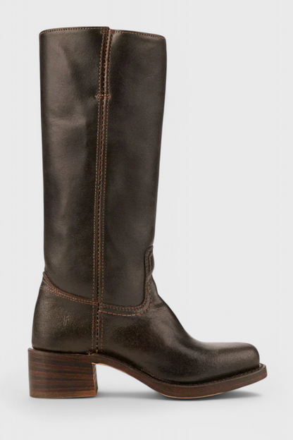Teresa Leather Knee-High Boots | Heeled Knee-High Boots