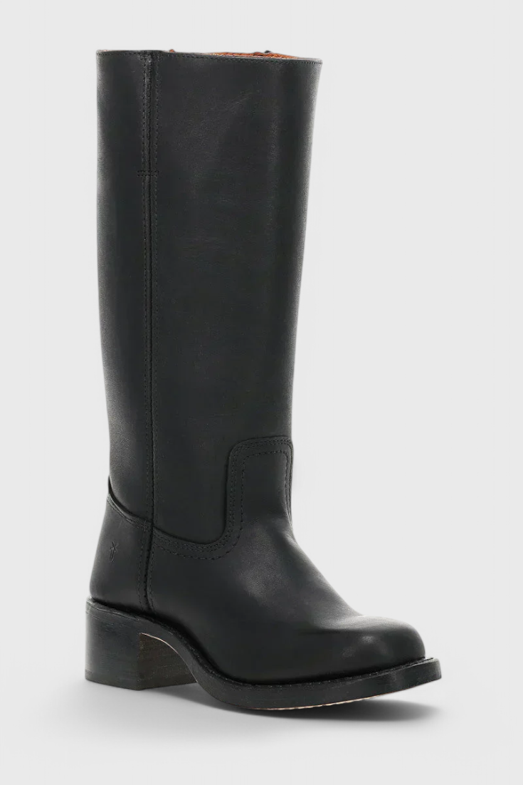 Teresa Leather Knee-High Boots | Heeled Knee-High Boots