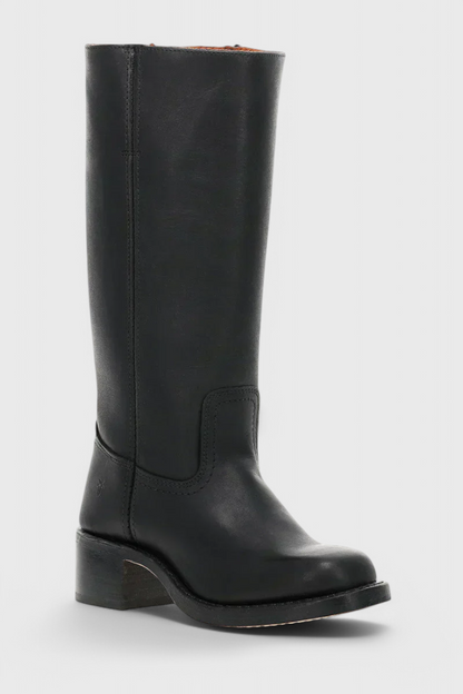 Teresa Leather Knee-High Boots | Heeled Knee-High Boots