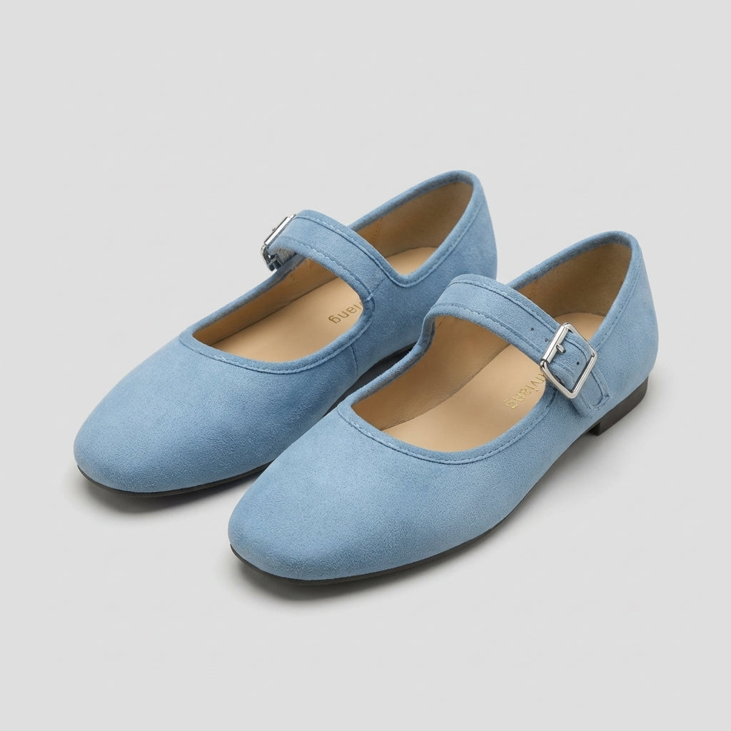 Women's Classic Mary Jane Flats – Adjustable Strap Everyday Comfort Shoes
