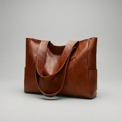 Vintage Large Capacity Vegan Tote Bag For Daily Use