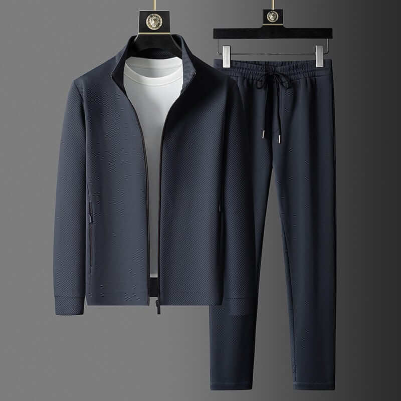 Antonio Two-Piece Set | Regular Fit Solid Track Jacket & Pants