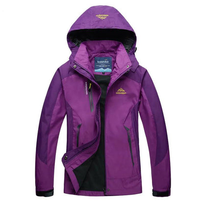 Veste imperméable femme – Coupe décontractée – Capuche ajustable – Poches zippées