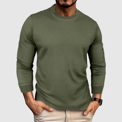 Ribbed Crewneck Knit Shirt for Men – Everyday Comfort & Style