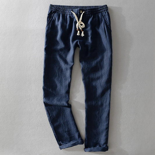 Men's pants – Relaxed fit – Breathable fabric – Elastic waistband with drawstring
