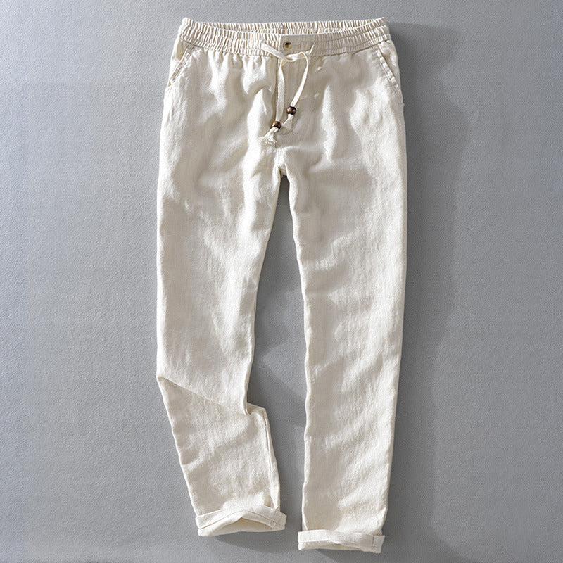 Men's pants – Relaxed fit – Breathable fabric – Elastic waistband with drawstring
