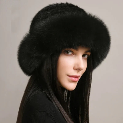 Chiara Knitted Fur Hat | Fluffy Winter Fur Hat