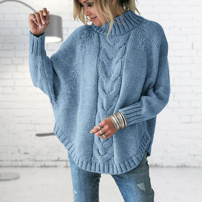 Alessia Oversized Turtleneck Sweater | Knit Turtleneck Sweater