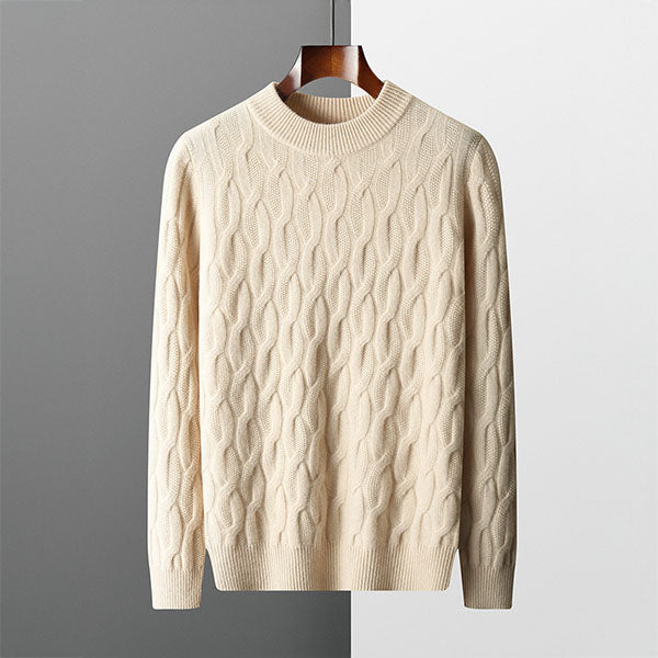 Joseph Regular Fit Mock Neck Sweater | Jacquard Knit Sweater