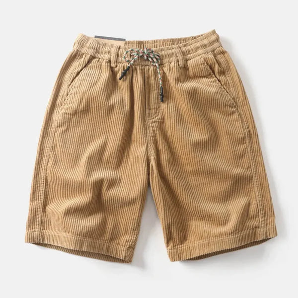 Relaxed Fit Drawstring Corduroy Shorts for Men – Comfortable & Functional