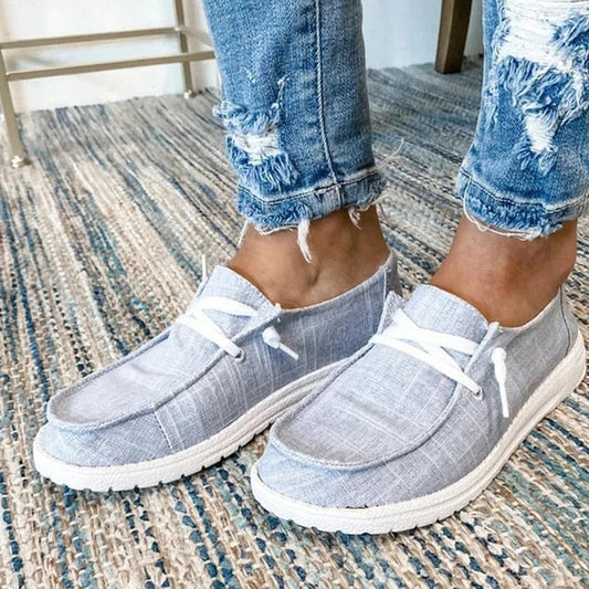 Women's shoes – Lace-up – Breathable fabric – Thick comfortable sole