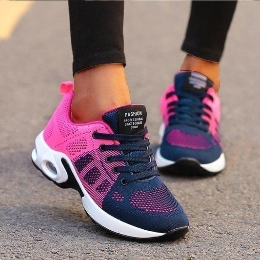 Chaussures de sport femme – Maille respirante – Semelle amortissante – Ajustement ergonomique