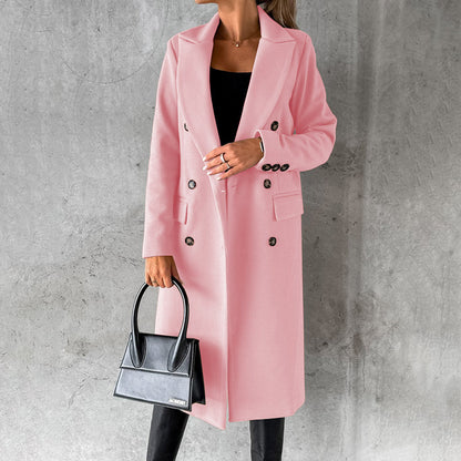 Elena Wool Double-Breasted Overcoat | Full-Length Overcoat