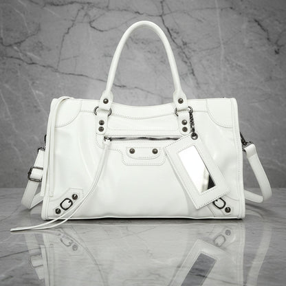 Aurora Leather Top Handle Satchel | Shoulder Strap Satchel