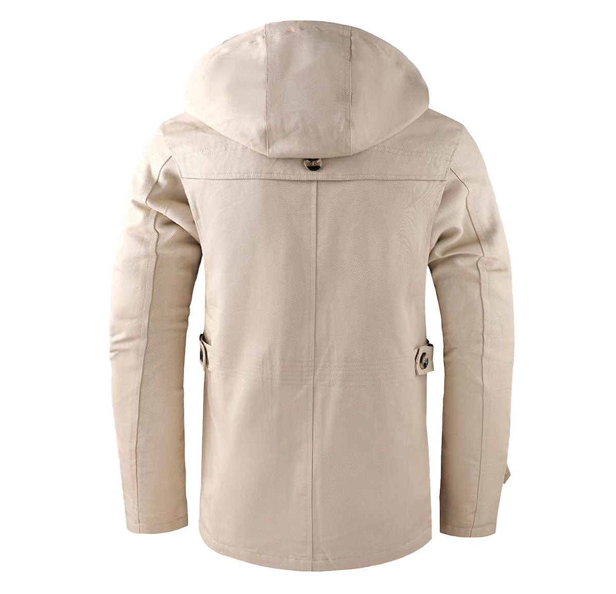 Arlo Hooded Hardshell Jacket | Plaid Lining, Zip Front Jacket