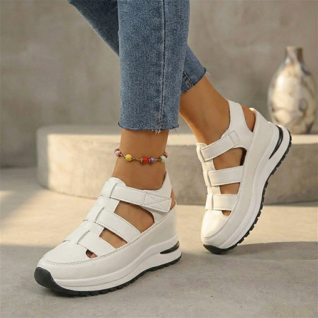 Closed-Toe Wedge Sneaker Sandals for Women – Orthopedic Comfort & Support