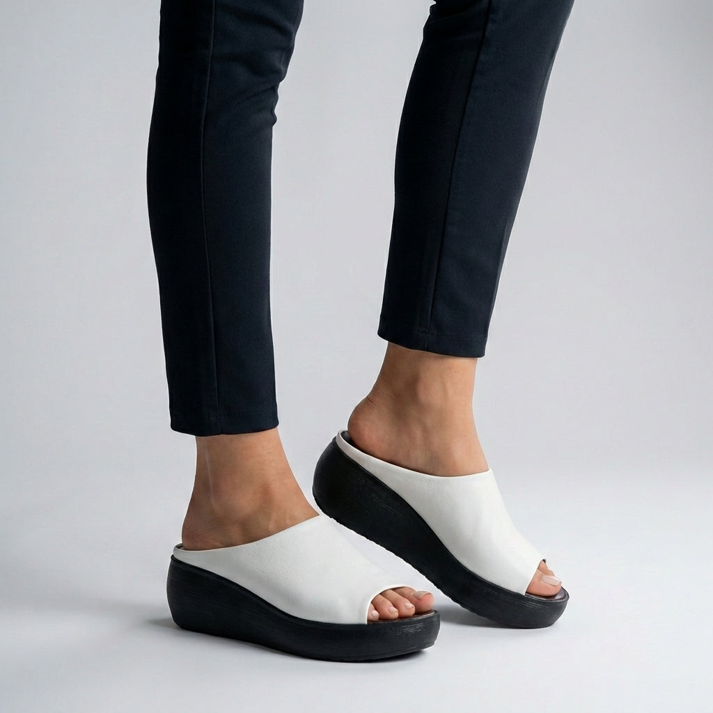 Orthopedic Platform Slide Sandals for Women – All-Day Comfort & Support