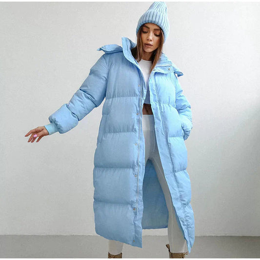 Emma Hooded Longline Puffer Jacket | Quilted Winter Jacket