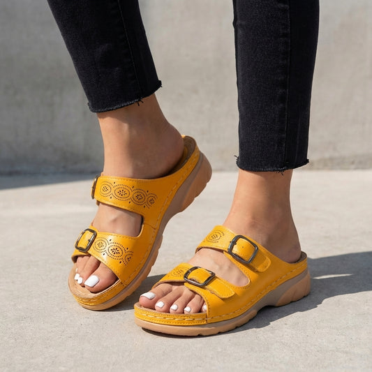 Orthopedic Platform Sandals for Women – Adjustable Fit & Support
