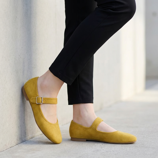 Women's Classic Mary Jane Flats – Adjustable Strap Everyday Comfort Shoes