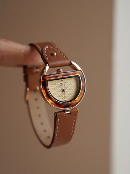 Chiara Half-Moon Wristwatch | Tortoiseshell Wristwatch