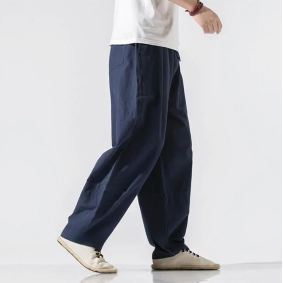 Noah Linen Pants | Wide-Leg Linen Blend Pants