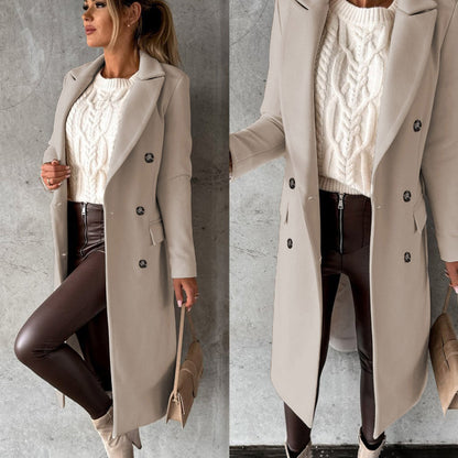 Elena Wool Double-Breasted Overcoat | Full-Length Overcoat