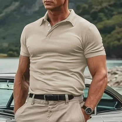 Men's polo – Slim fit – Soft knit – Short sleeves – Elegant structured collar