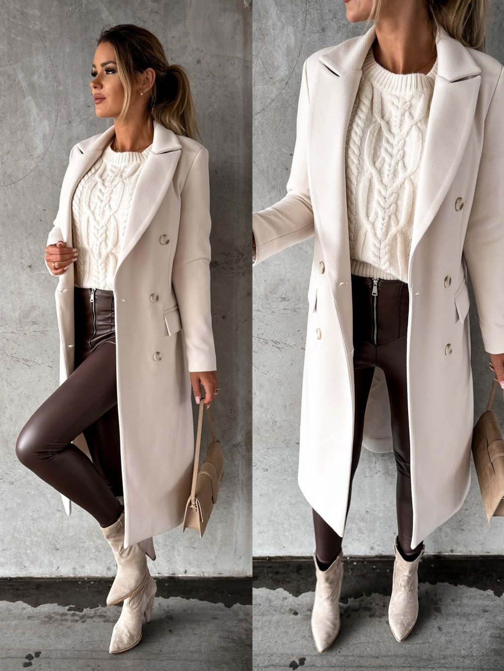 NOVI MANTEAU LONG ÉLÉGANT