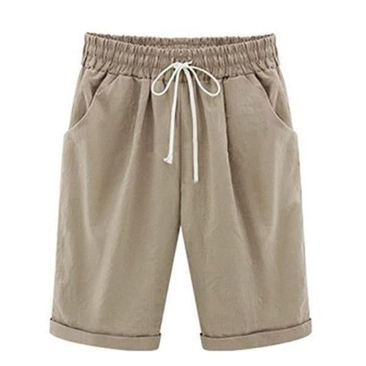 Short décontracté femme – Coupe ample – Tissu respirant – Taille élastique réglable