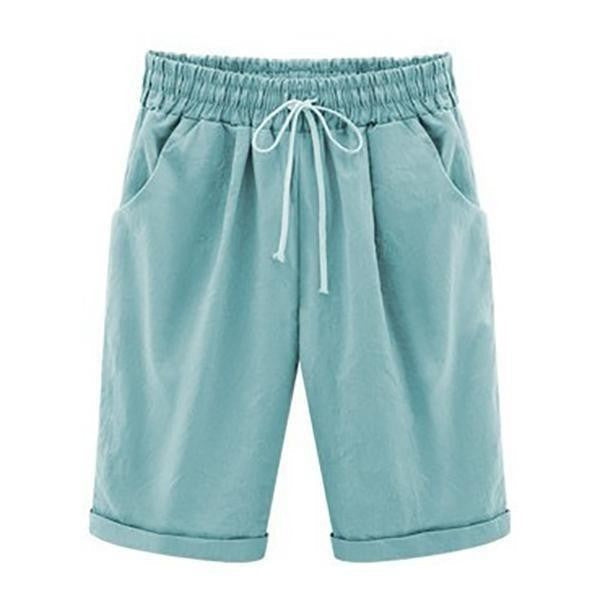 Short décontracté femme – Coupe ample – Tissu respirant – Taille élastique réglable