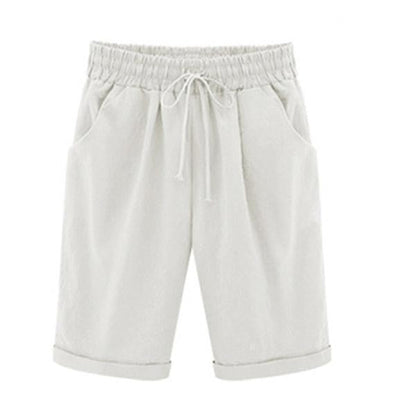 Short décontracté femme – Coupe ample – Tissu respirant – Taille élastique réglable