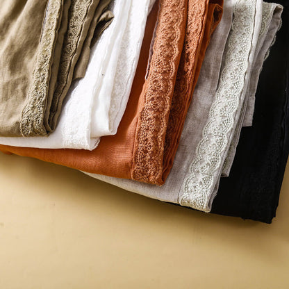 Cropped Linen Pants for Women – Easy Pull-On Comfort