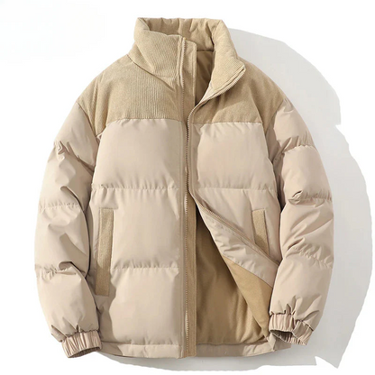 Men's Jacket - Synthetic Fabric - Relaxed fit - Stand collar - Long elasticated sleeves