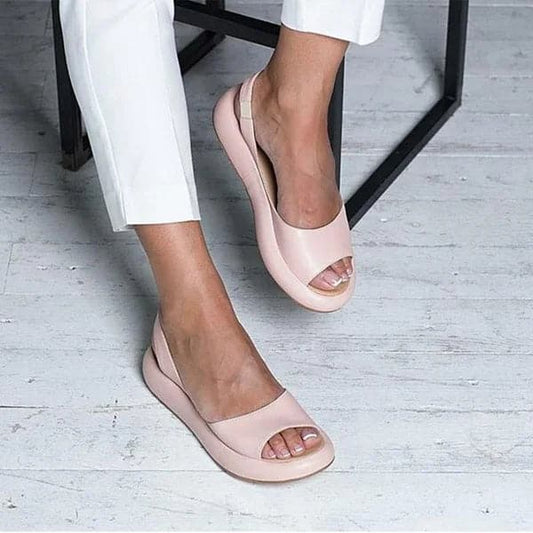 Women's sandals – Open toe – Back strap – Comfortable minimalist silhouette