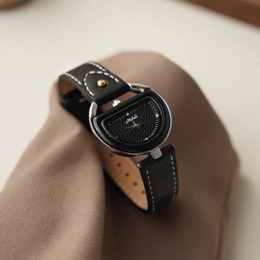 Beatrice Slim Wrist Watch | D-Shaped Dial Wrist Watch