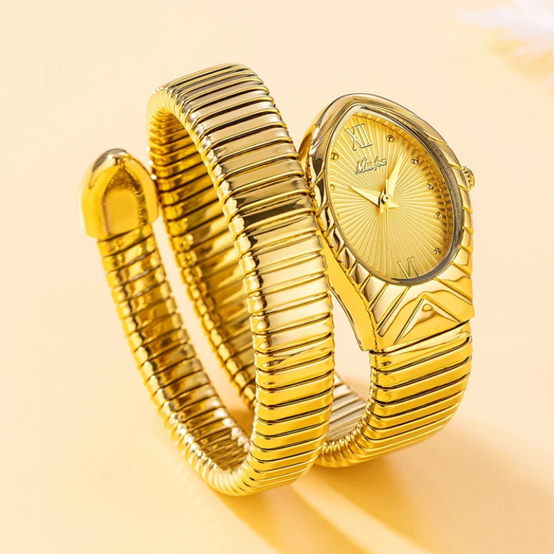 Grace Wrap-Around Serpent Watch | Sunburst Dial Serpent Watch