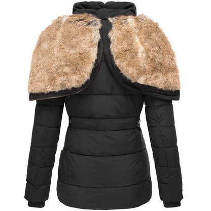 Charlotte Hooded Puffer Jacket | Fur Trim, Quilted Puffer Jacket