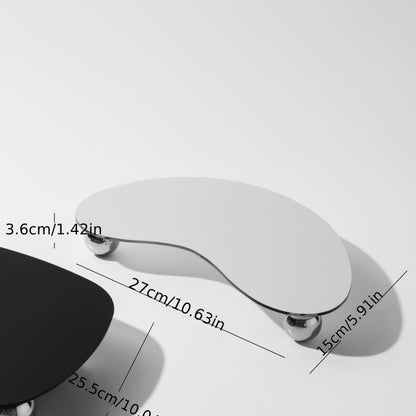 Minimalist Acrylic Mirrored Spherical Feet Decorative Tray