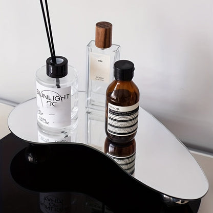 Minimalist Acrylic Mirrored Spherical Feet Decorative Tray