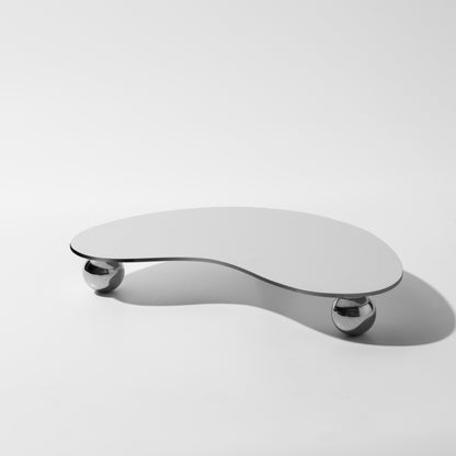 Minimalist Acrylic Mirrored Spherical Feet Decorative Tray