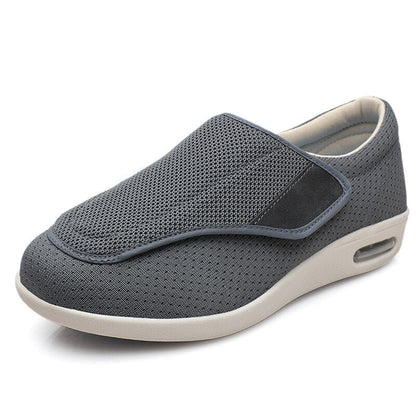 Men's shoes – Wide comfort – Flexible knit – Shock-absorbing sole – Adjustable strap
