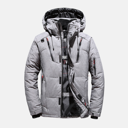 Vincenzo Relaxed Fit Down Jacket | Hooded, Quilted Down Jacket