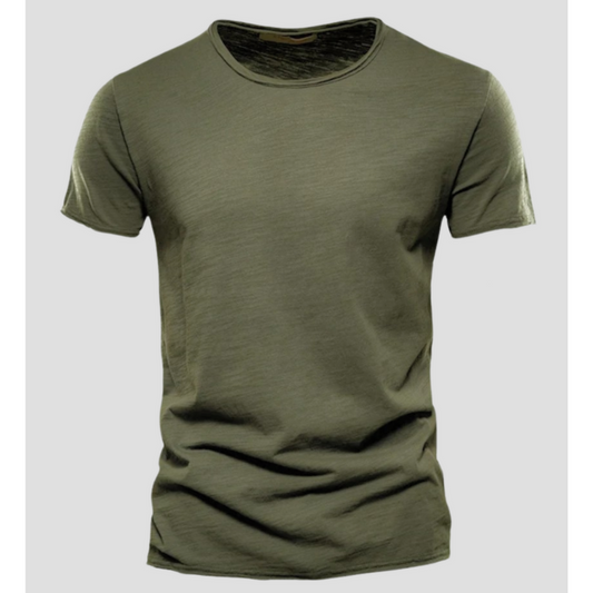 Men's T-shirt – Slim fit – Crew neck – Short sleeves – Breathable knit – Clean style