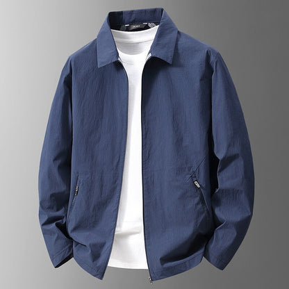 Men's casual jacket – relaxed fit – lightweight fabric – full-zip closure